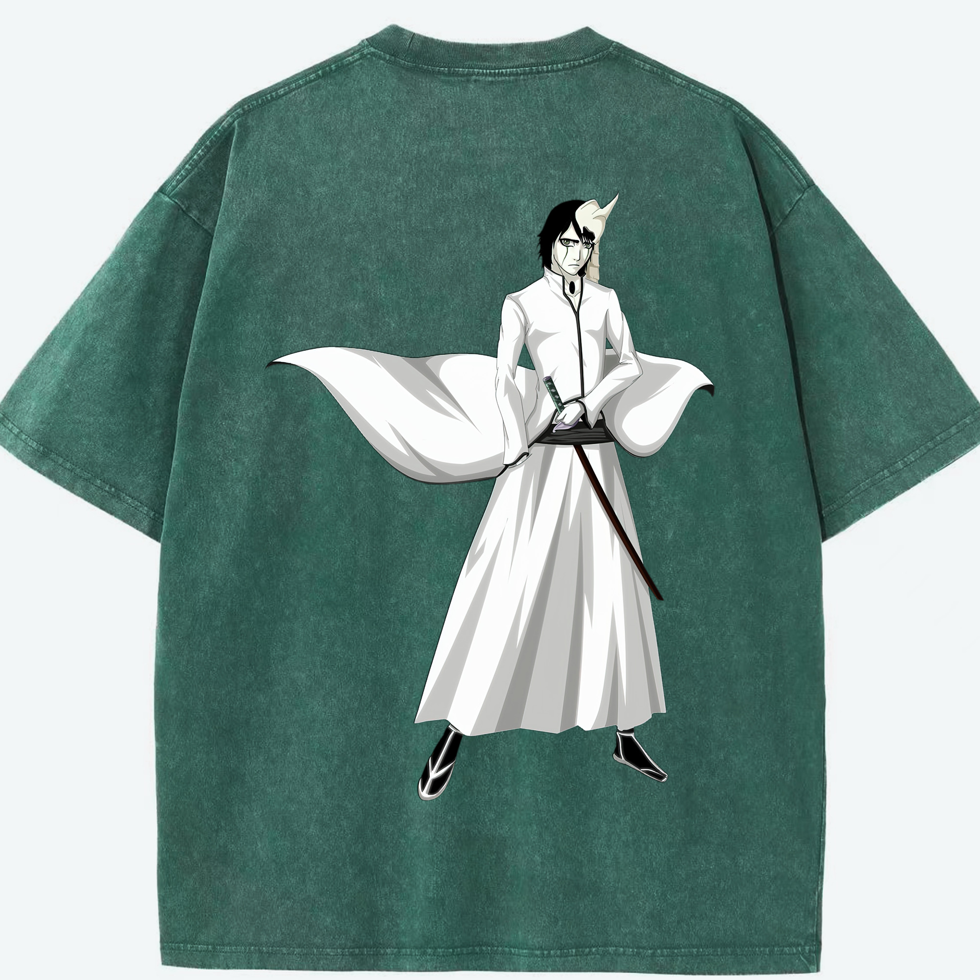 （画像用） ブリーチ ウルキオラ·シファー BLEACH Ulquiorra cifer 綿100% ヴィンテージ風 半袖Tシャツ（背面プリント）